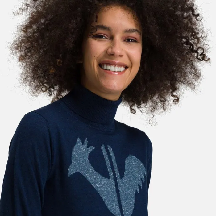 Women Women039s Classique Roll Neck Sweater Darknavy715 Rossignol Sweatshirts and Pullovers