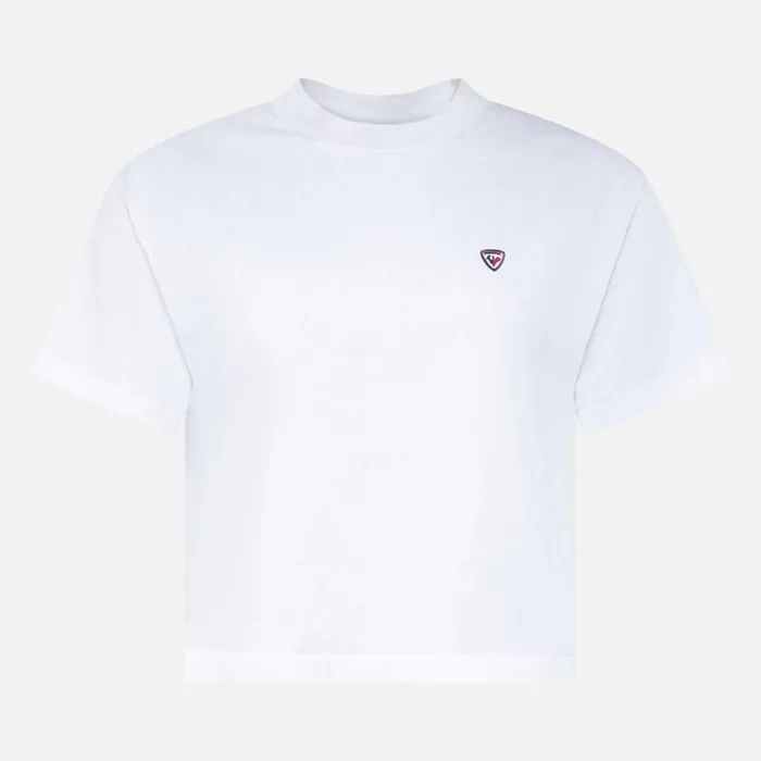 Women Women039s Crop Tee White100 Rossignol Polos and Tees