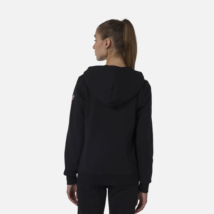 Women Women039s Fullzip Hooded Logo Fleece Sweatshirt Black200 Rossignol Sweatshirts and Pullovers