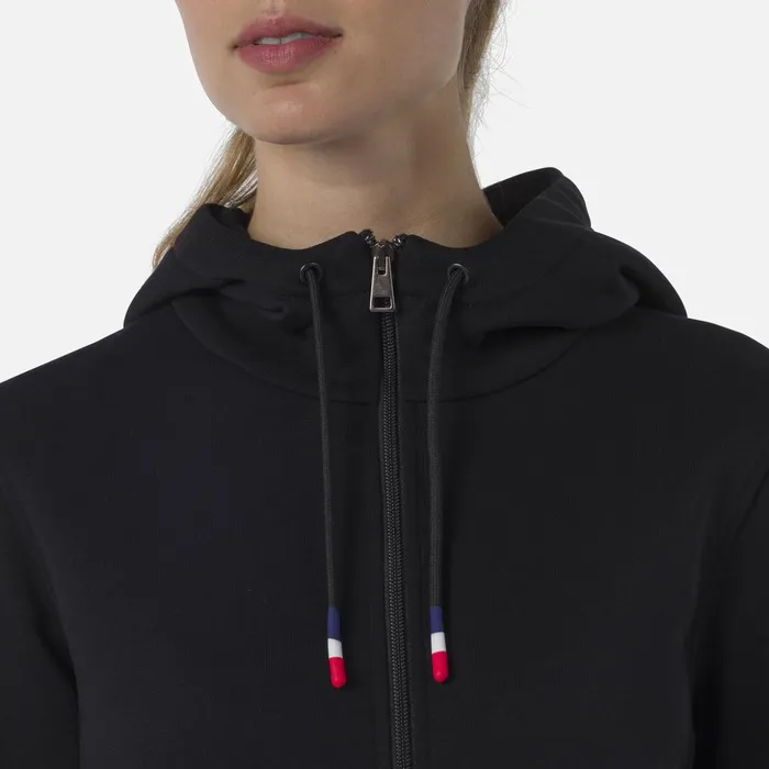 Women Women039s Fullzip Hooded Logo Fleece Sweatshirt Black200 Rossignol Sweatshirts and Pullovers