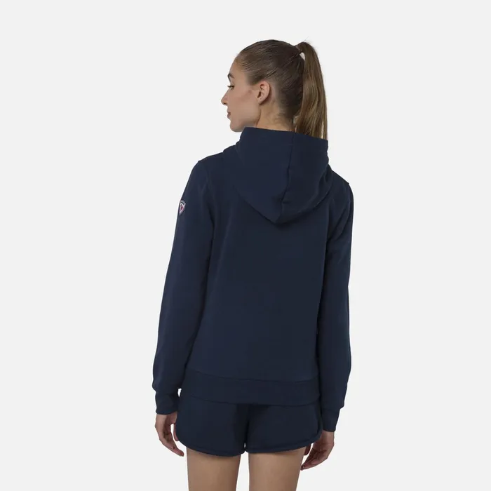 Women Women039s Fullzip Hooded Logo Fleece Sweatshirt Darknavy715 Rossignol Sweatshirts and Pullovers