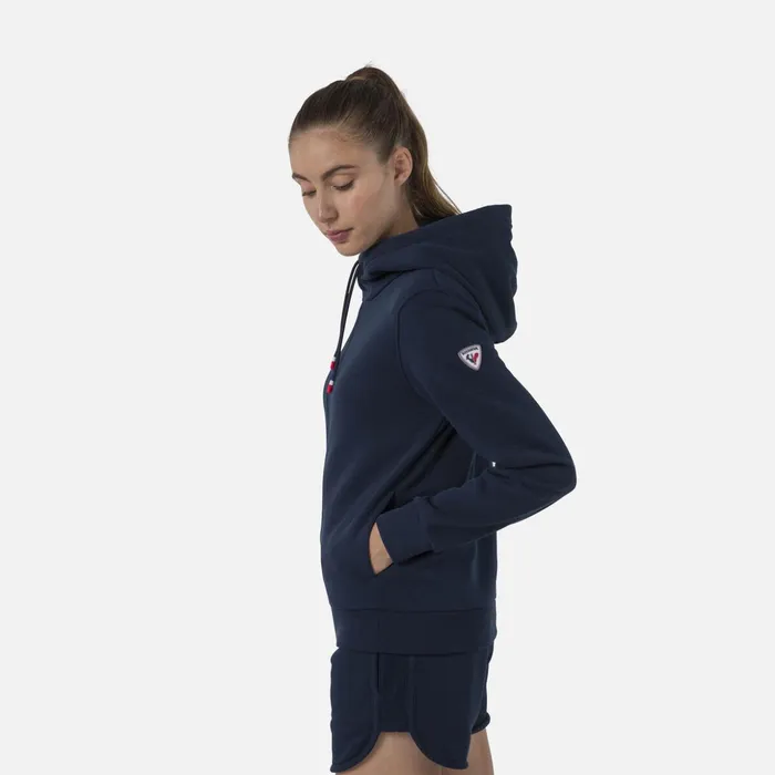 Women Women039s Fullzip Hooded Logo Fleece Sweatshirt Darknavy715 Rossignol Sweatshirts and Pullovers