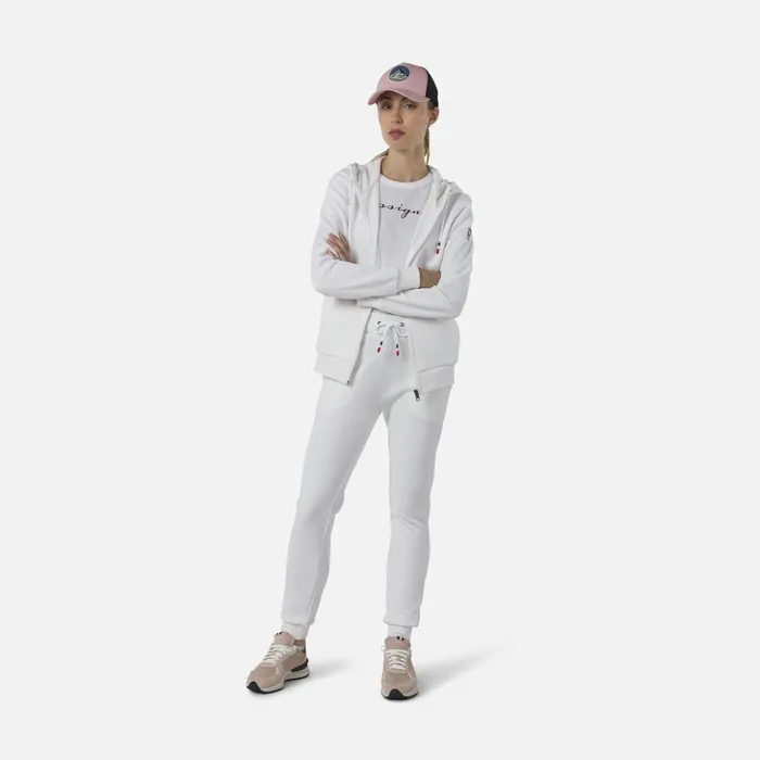 Women Women039s Fullzip Hooded Logo Fleece Sweatshirt White100 Rossignol Sweatshirts and Pullovers