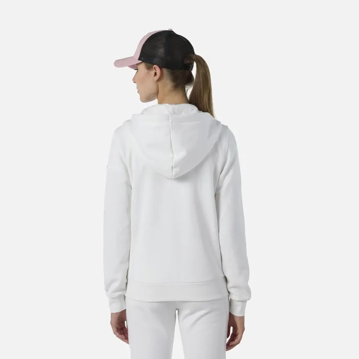 Women Women039s Fullzip Hooded Logo Fleece Sweatshirt White100 Rossignol Sweatshirts and Pullovers