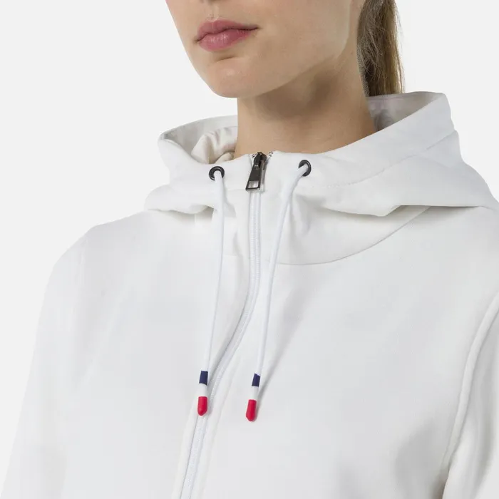 Women Women039s Fullzip Hooded Logo Fleece Sweatshirt White100 Rossignol Sweatshirts and Pullovers