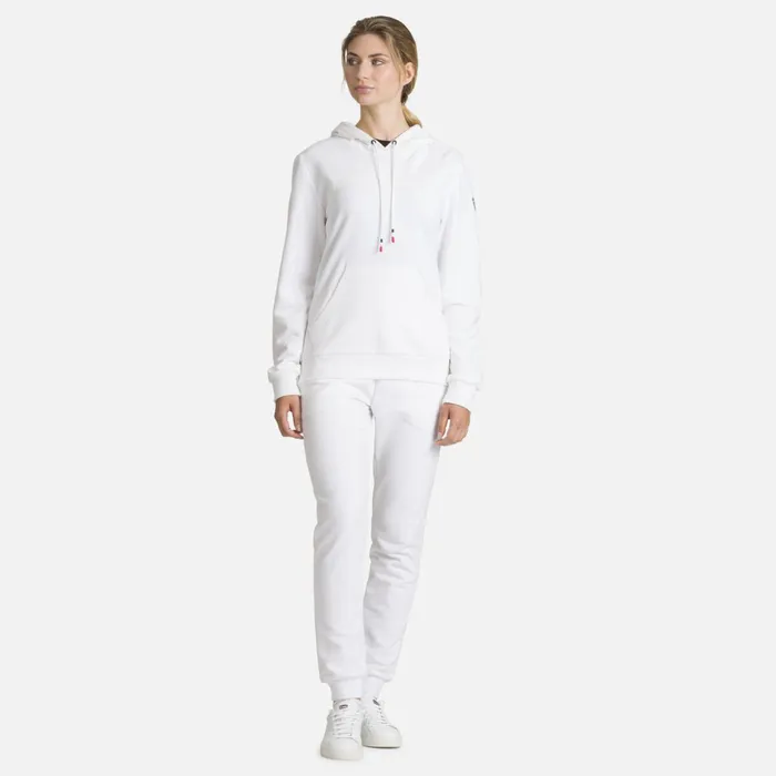 Women Women039s Hooded Logo Cotton Sweatshirt White100 Rossignol Sweatshirts and Pullovers