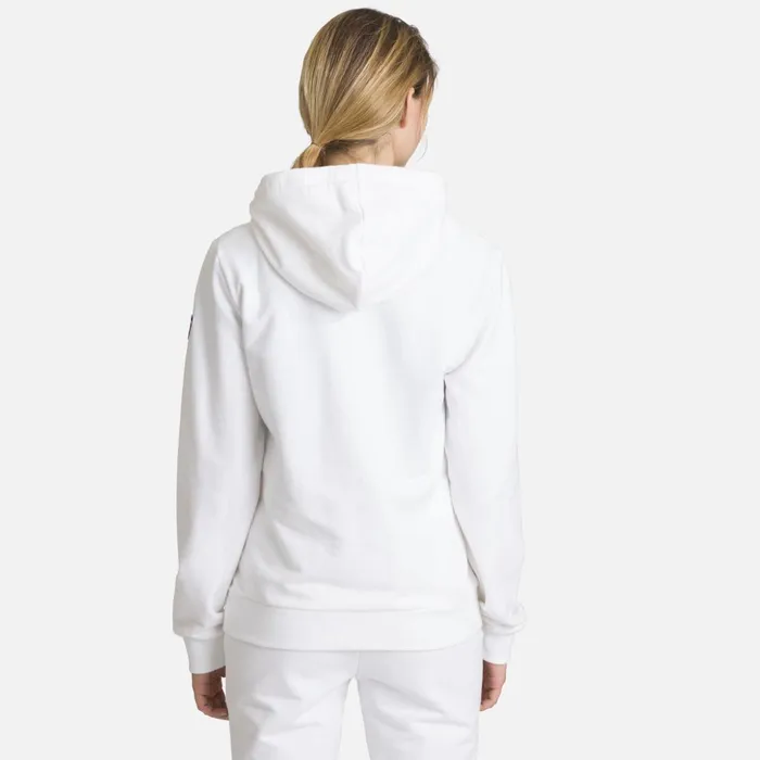 Women Women039s Hooded Logo Cotton Sweatshirt White100 Rossignol Sweatshirts and Pullovers