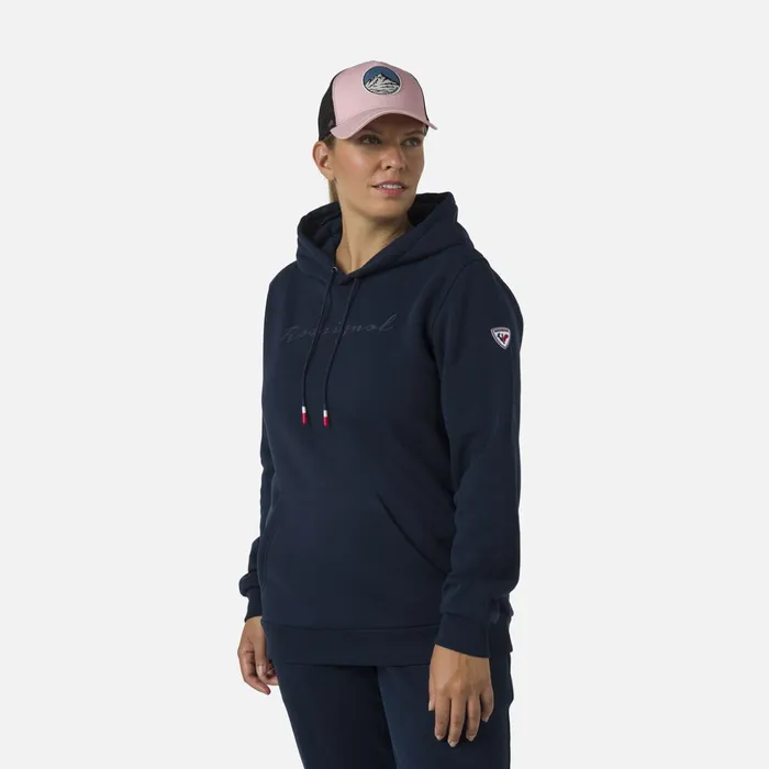 Women Women039s Hooded Logo Fleece Sweatshirt Darknavy715 Rossignol Sweatshirts and Pullovers