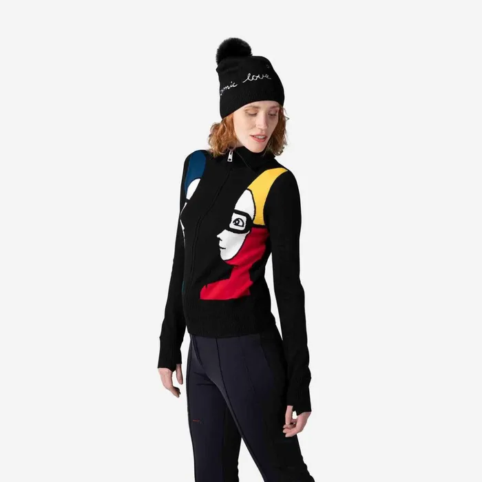 Women Women039s JCC Galina Full Zip Knit Top Black200 Rossignol Sweatshirts and Pullovers