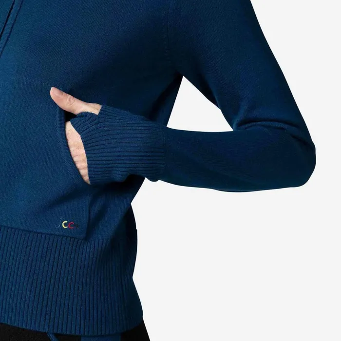 Women Women039s JCC Galina Full Zip Knit Top Cosmicblue Rossignol Sweatshirts and Pullovers