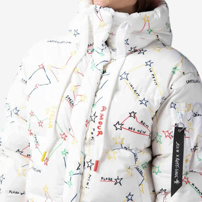 Women Women039s JCC Modul Printed Down Bomber Jacket White100 Rossignol Ski and Snowboard Jackets