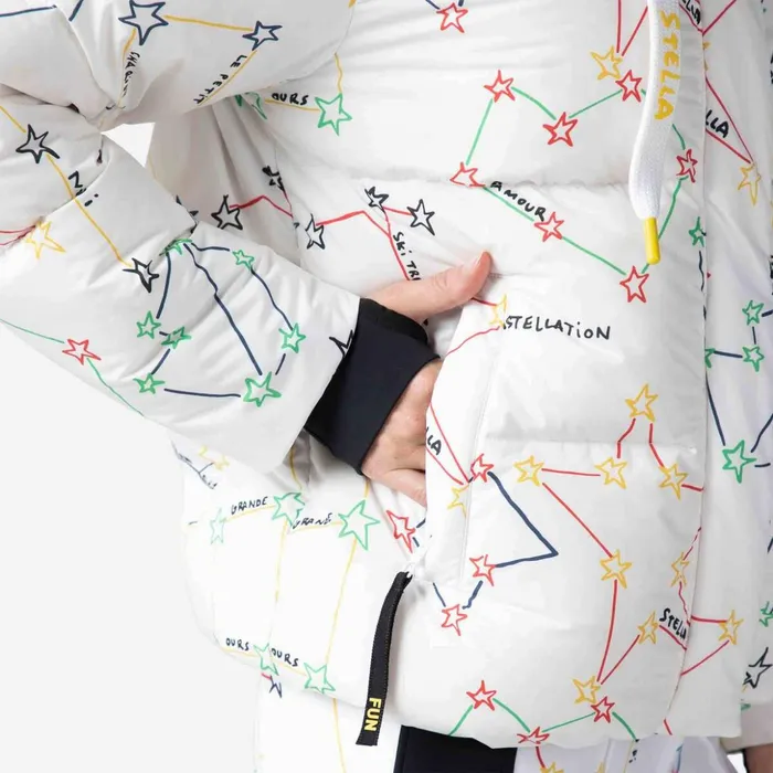 Women Women039s JCC Modul Printed Down Bomber Jacket White100 Rossignol Ski and Snowboard Jackets