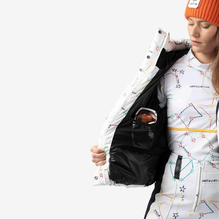 Women Women039s JCC Modul Printed Down Bomber Jacket White100 Rossignol Ski and Snowboard Jackets