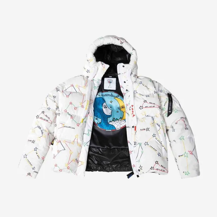 Women Women039s JCC Modul Printed Down Bomber Jacket White100 Rossignol Ski and Snowboard Jackets