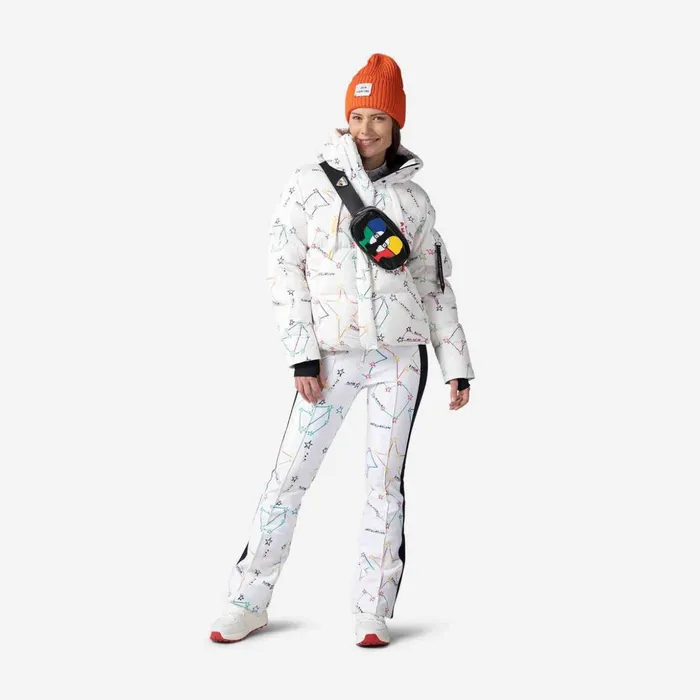 Women Women039s JCC Modul Printed Down Bomber Jacket White100 Rossignol Ski and Snowboard Jackets