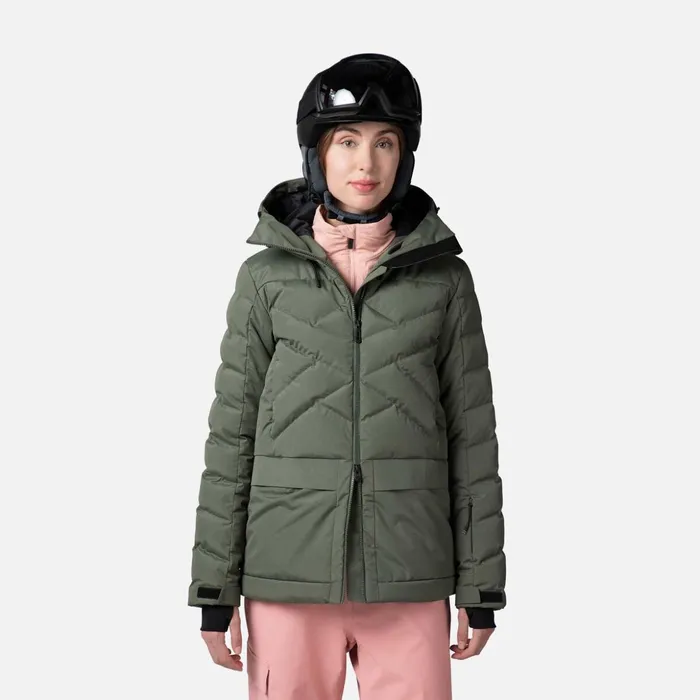Women Women039s Puffy Ski Parka Ebonygreen Rossignol Ski and Snowboard Jackets