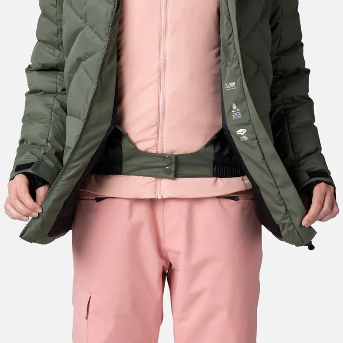 Women Women039s Puffy Ski Parka Ebonygreen Rossignol Ski and Snowboard Jackets