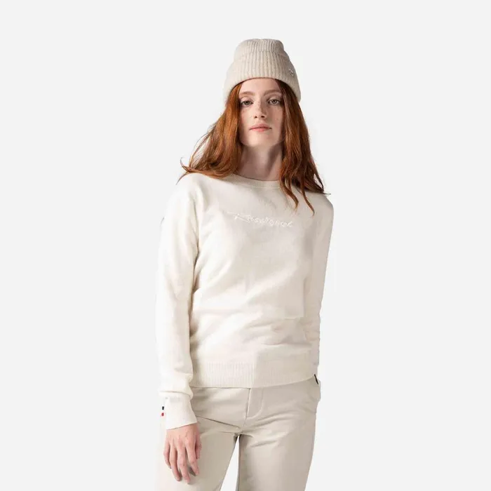 Women Women039s Signature Knit Sweater White100 Rossignol Sweatshirts and Pullovers Women Women039s Signature Knit Sweater White100 Rossignol Sweatshirts and Pullovers