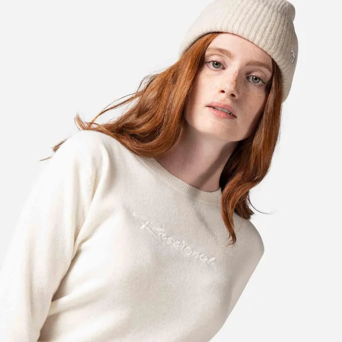 Women Women039s Signature Knit Sweater White100 Rossignol Sweatshirts and Pullovers