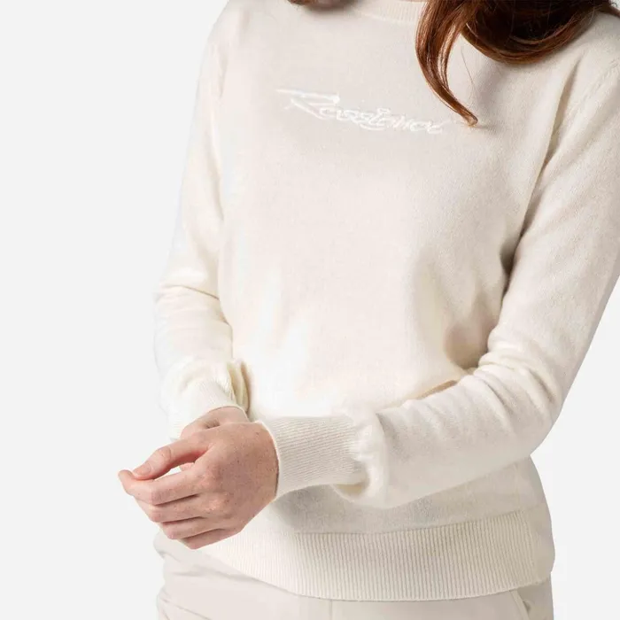 Women Women039s Signature Knit Sweater White100 Rossignol Sweatshirts and Pullovers