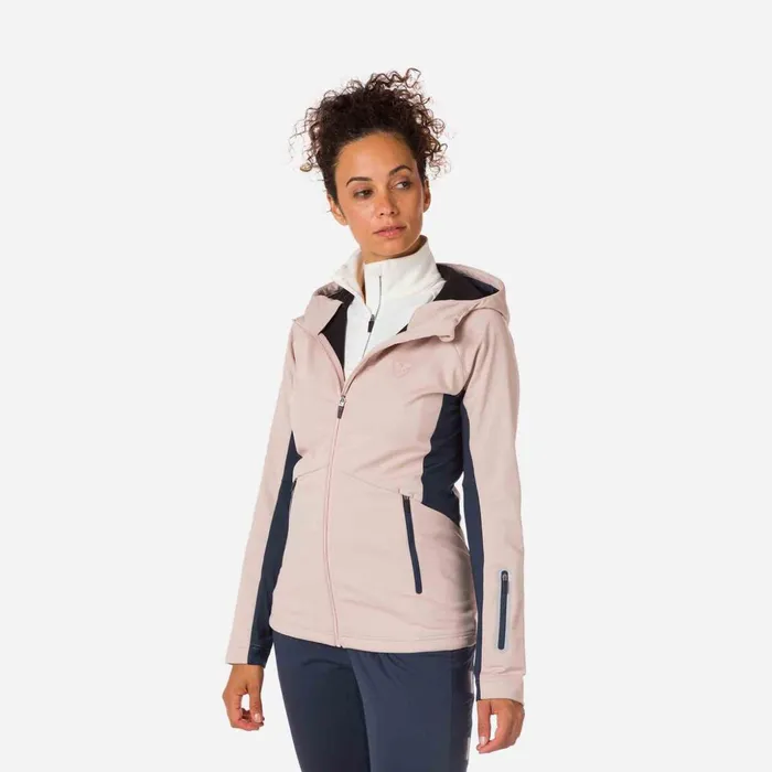 Women Women039s Softshell Hooded Jacket Powderpink337 Rossignol Ski and Snowboard Jackets