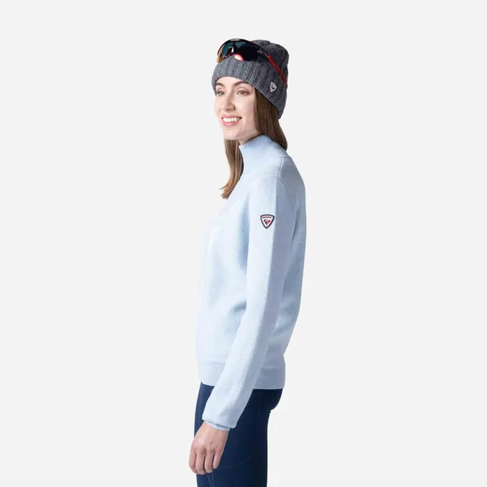 Women Women039s Victoire Turtleneck Knit Sweater Glacier Rossignol Sweatshirts and Pullovers