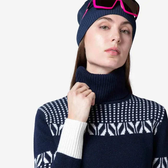 Women Women039s Vintage Turtleneck Knit Sweater Darknavy715 Rossignol Sweatshirts and Pullovers
